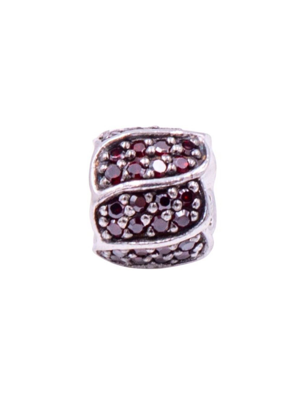 Chamilia Jeweled Petals Sterling Silver Red CZ Charm Bead
